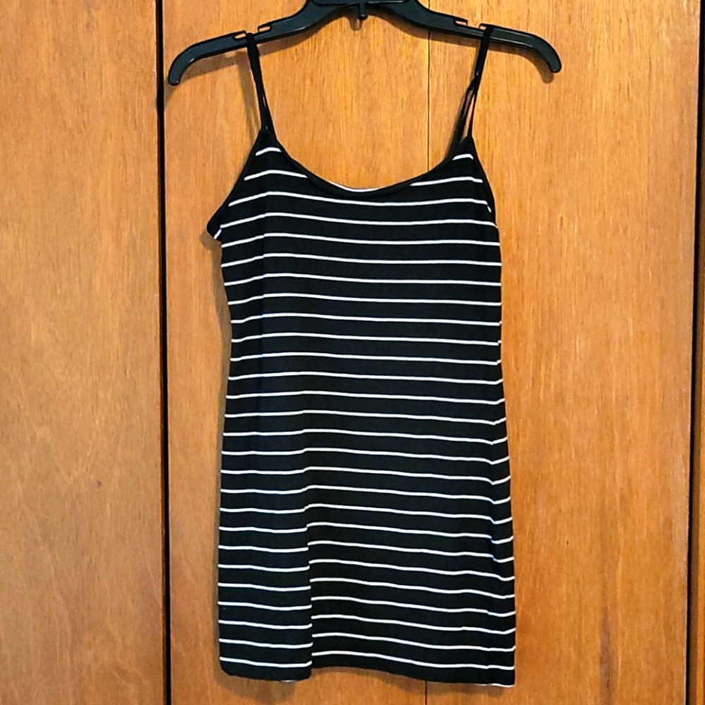Black/White Striped Dress, Medium
